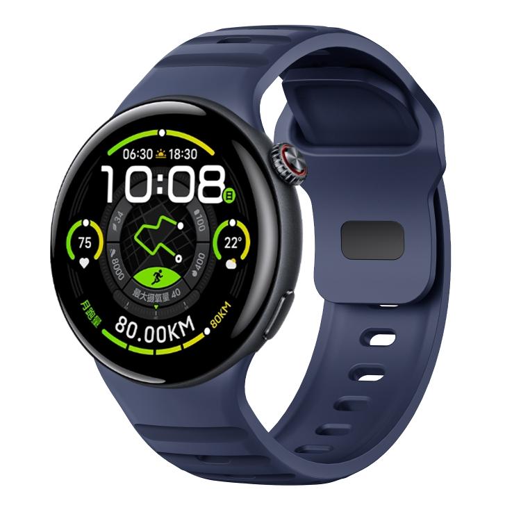 Reverse Buckle Silicone Watch Band — Gray