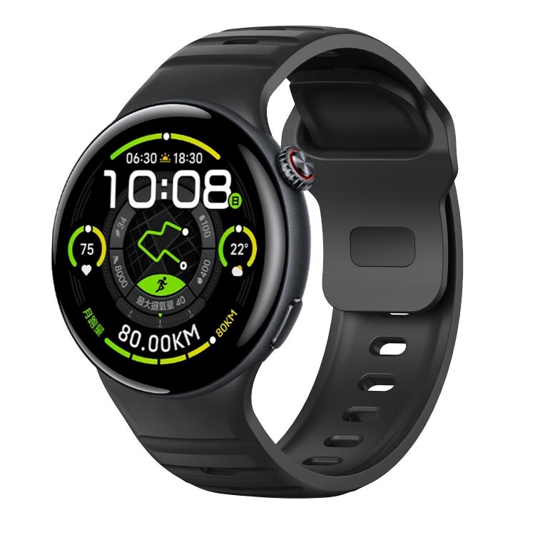 Reverse Buckle Silicone Watch Band — Green