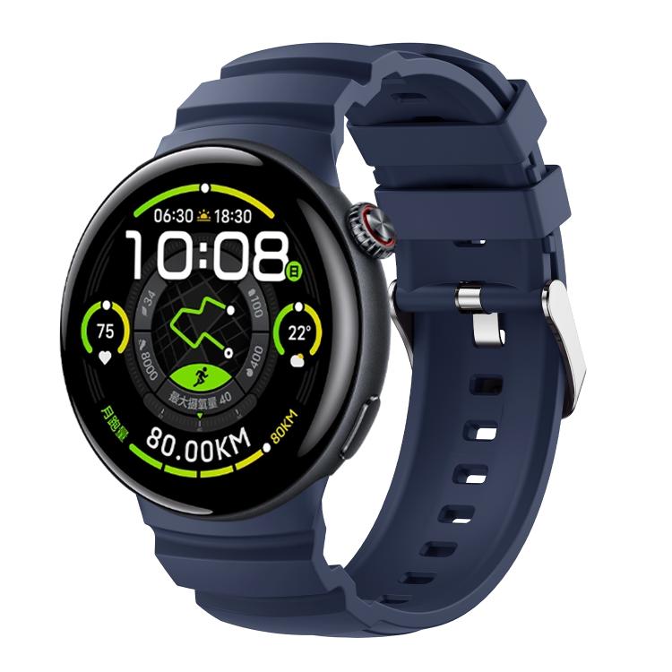 Solid Color Pin Buckle Sport Silicone Watch Band — Gray