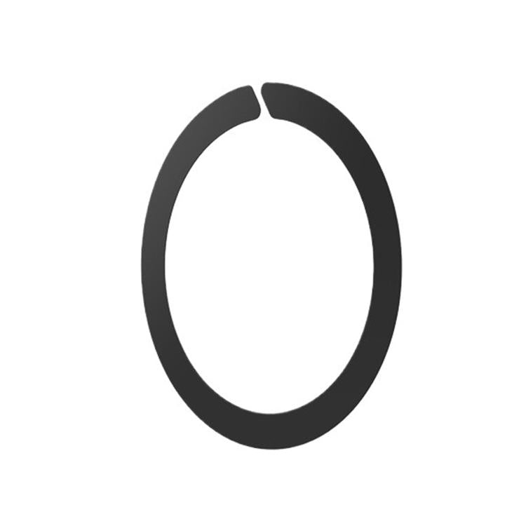 Kalebol Wireless Charging Magnetic Suction Ring Iron Sheet Leads Magnet Piece — Black Ring with Tail