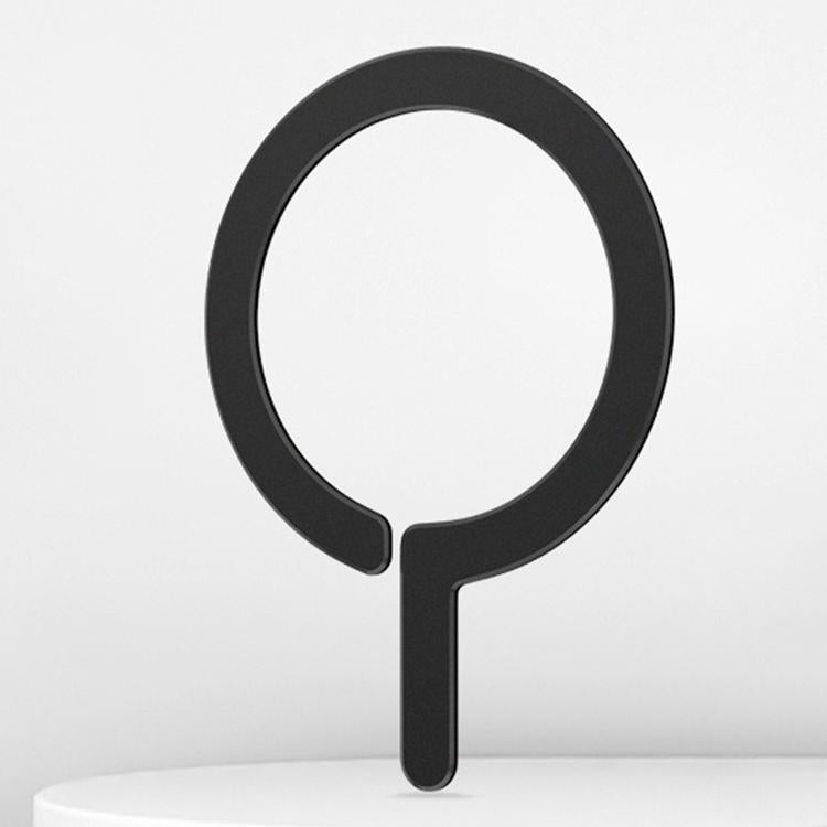 Wireless Charging Aluminum Alloy Ring Magnetic Sheet — Black Upper Gap