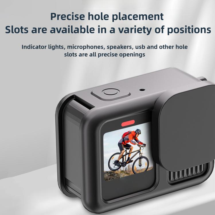 Silicone Protective Case with Wrist Strap & Lens Cover & Side Interface Cover