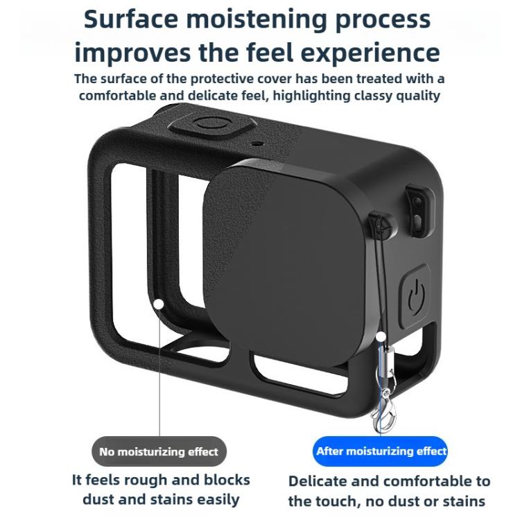 Silicone Protective Case with Wrist Strap & Lens Cover & Side Interface Cover