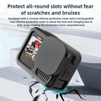 Silicone Protective Case with Wrist Strap & Lens Cover & Side Interface Cover
