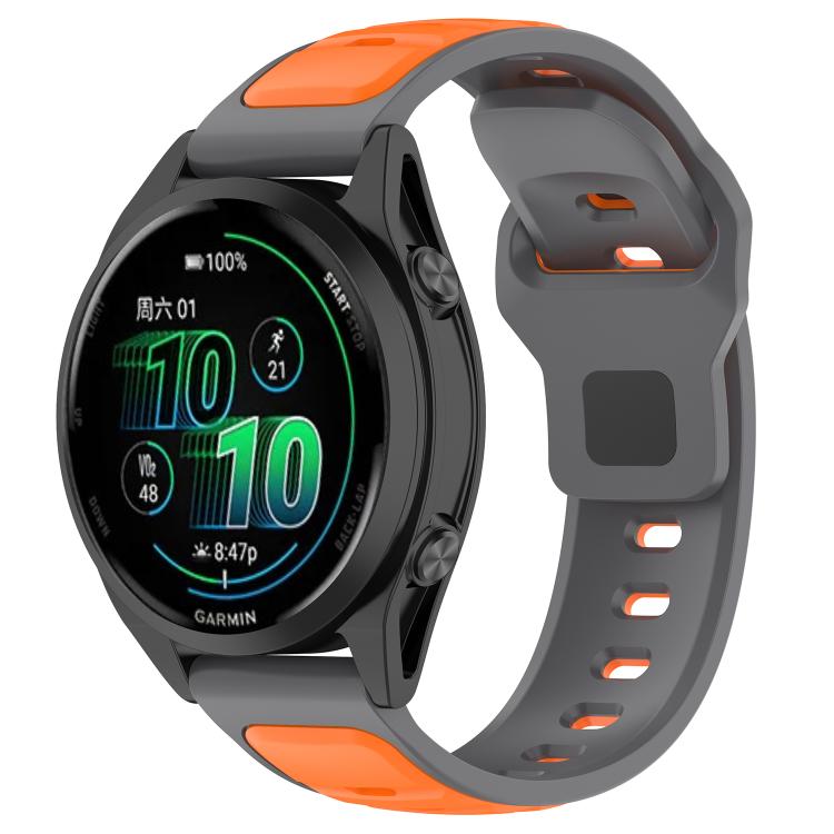 Reverse Buckle Two Color Silicone Watch Band — view 18