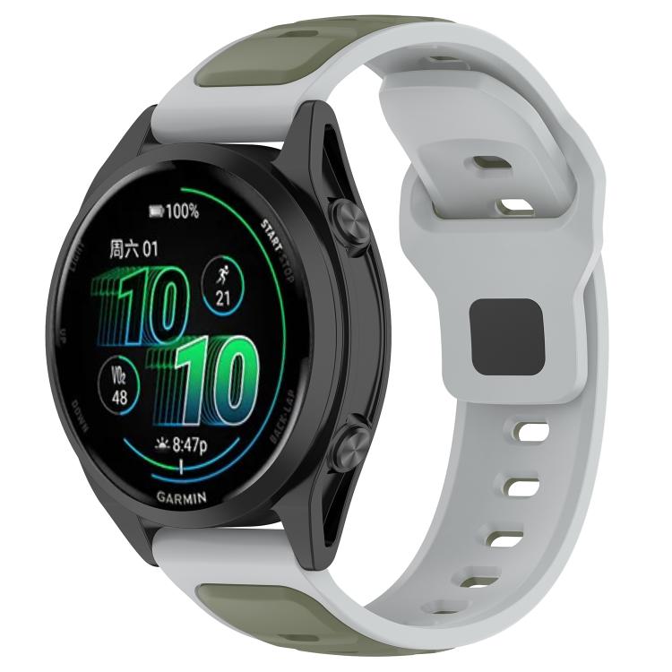 Reverse Buckle Two Color Silicone Watch Band — view 15
