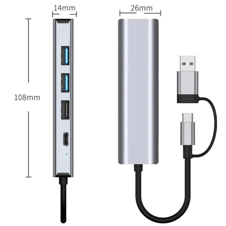 2501 RJ45 Gigabit Network Card Converter USB-C / USB to Ethernet Adapter — view 9