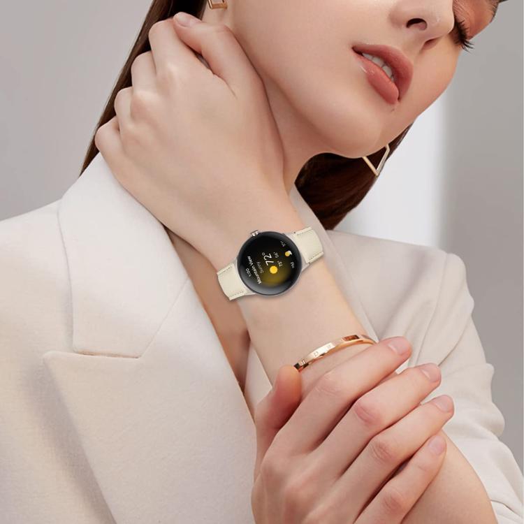 Lychee Texture Starlight Turtle Back Buckle Leather Watch Band