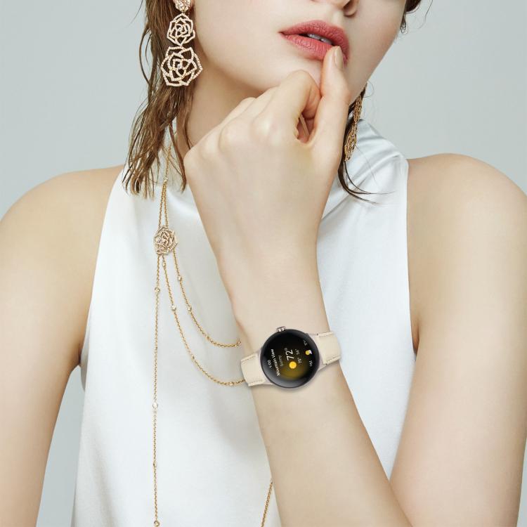 Lychee Texture Starlight Turtle Back Buckle Leather Watch Band