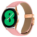 Lychee Texture Rose Gold Turtle Back Buckle Leather Watch Band