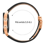 Lychee Texture Rose Gold Turtle Back Buckle Leather Watch Band