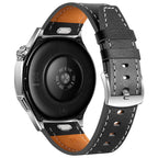 Quick Release Button Buckle Genuine Leather Watch Band