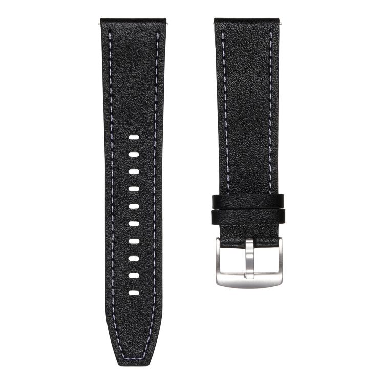 Quick Release Button Buckle Genuine Leather Watch Band
