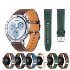 Quick Release Button Buckle Genuine Leather Watch Band