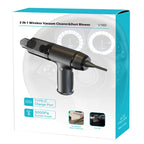 V16D 7 Nozzles 2 in 1 Car Vacuum Cleaner Powerful Suction Rechargeable Handheld Dust Blower