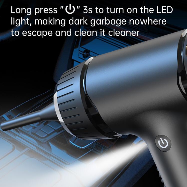 V16D 7 Nozzles 2 in 1 Car Vacuum Cleaner Powerful Suction Rechargeable Handheld Dust Blower