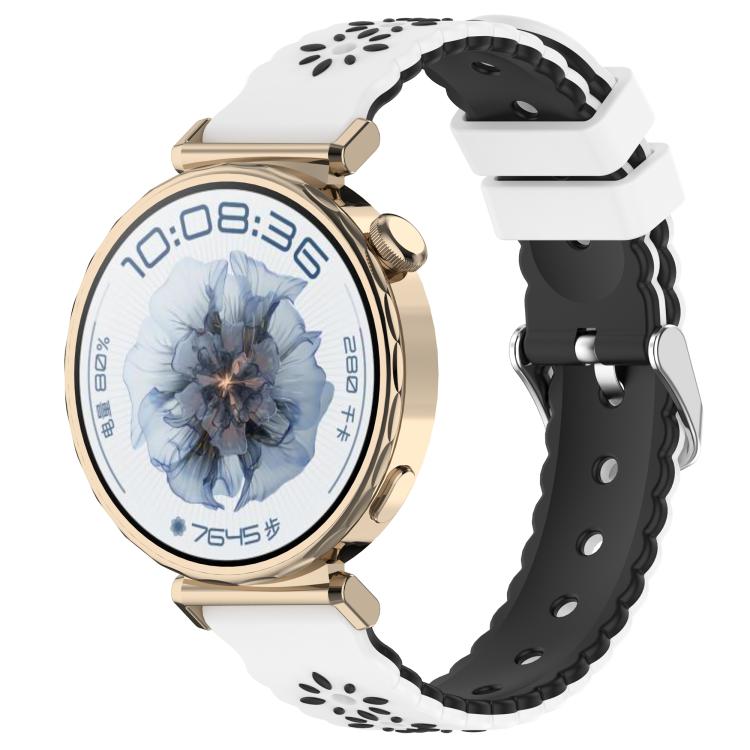 Two Color Sunflower Silicone Watch Band — view 17