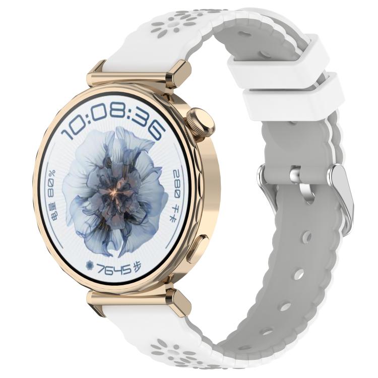 Two Color Sunflower Silicone Watch Band — view 19