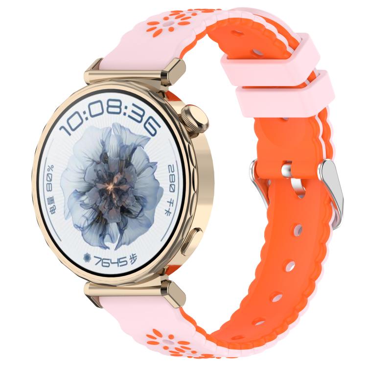 Two Color Sunflower Silicone Watch Band — view 20