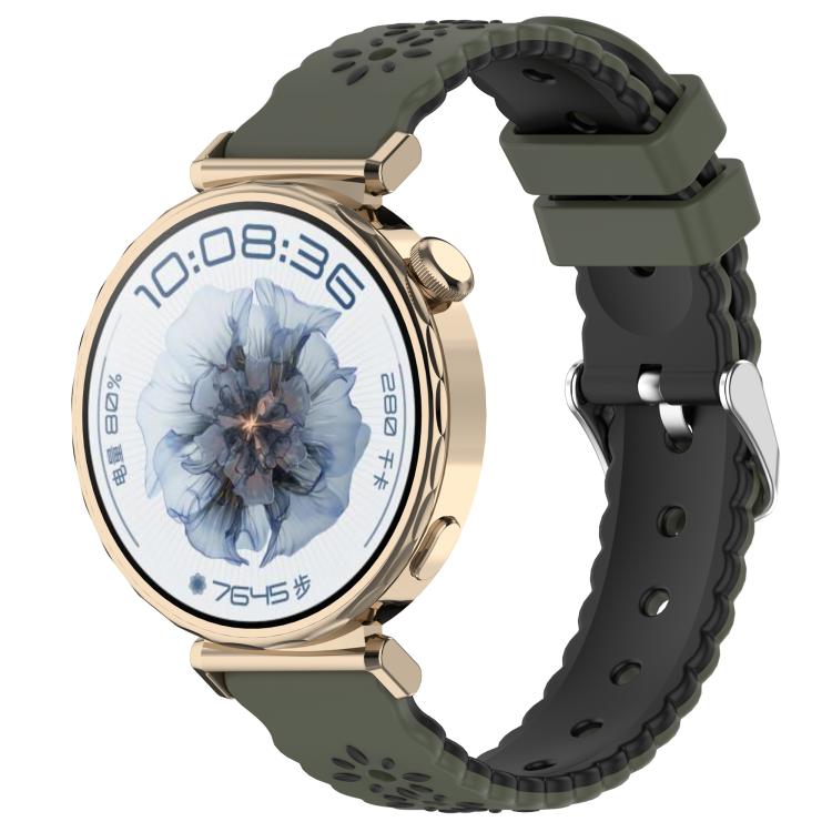Two Color Sunflower Silicone Watch Band — view 23
