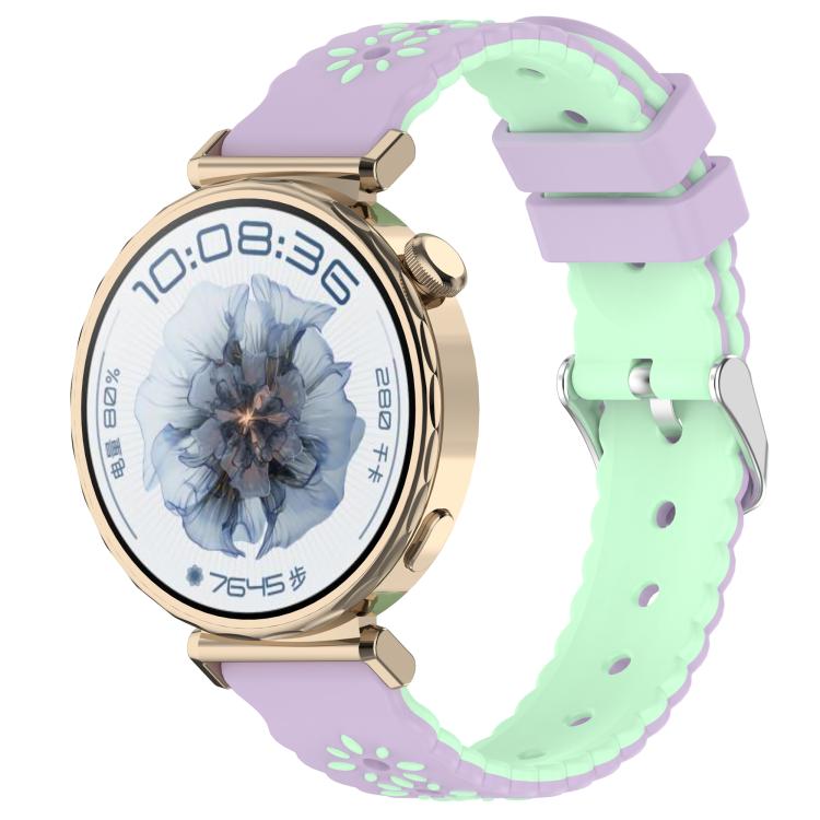 Two Color Sunflower Silicone Watch Band — view 25