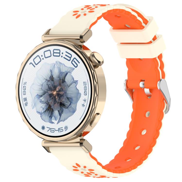 Two Color Sunflower Silicone Watch Band — view 26