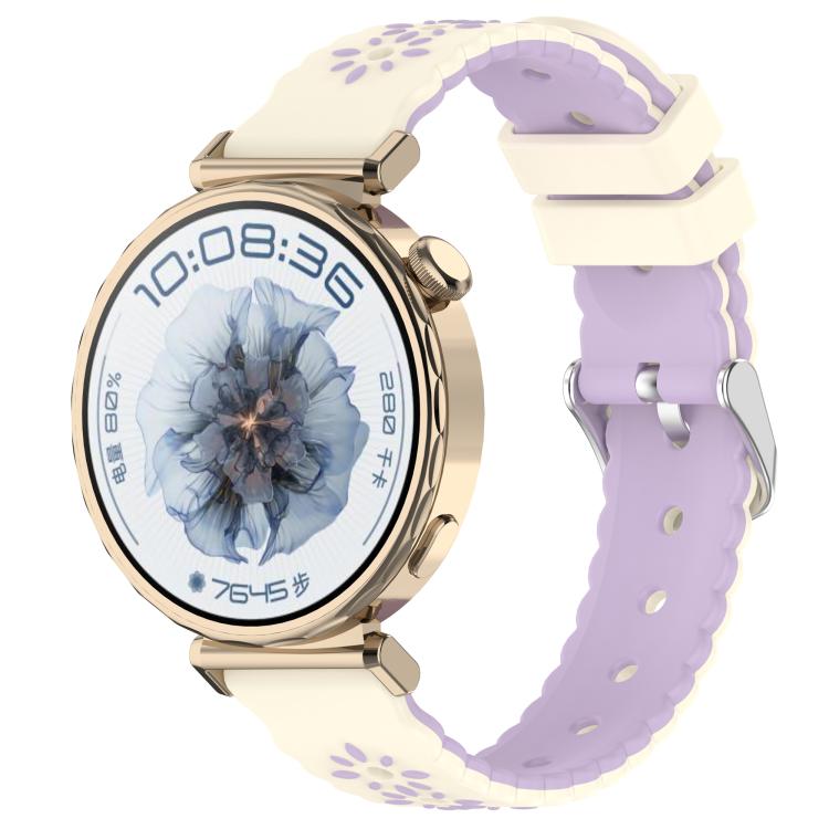 Two Color Sunflower Silicone Watch Band — view 27