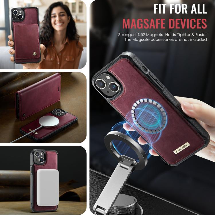 CaseMe C49 MagSafe RFID Blocking Detachable Wallet Leather Phone Case