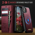 CaseMe C49 MagSafe RFID Blocking Detachable Wallet Leather Phone Case