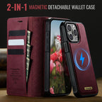 CaseMe C49 MagSafe RFID Blocking Detachable Wallet Leather Phone Case