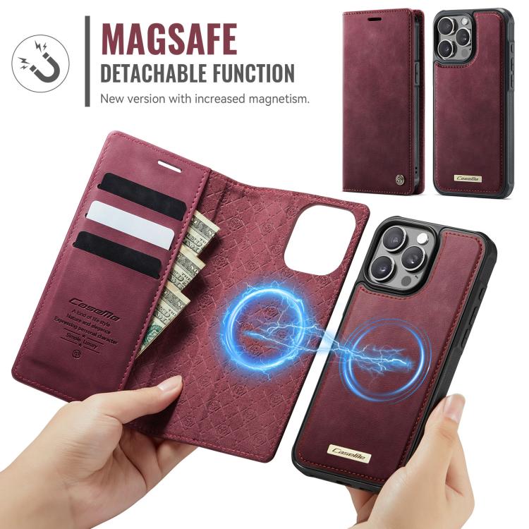 CaseMe C49 MagSafe RFID Blocking Detachable Wallet Leather Phone Case