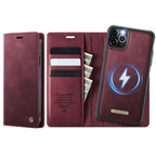 CaseMe C49 MagSafe RFID Blocking Detachable Wallet Leather Phone Case