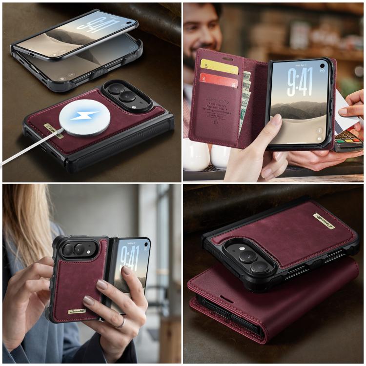 CaseMe C49 MagSafe RFID Blocking Detachable Wallet Leather Phone Case