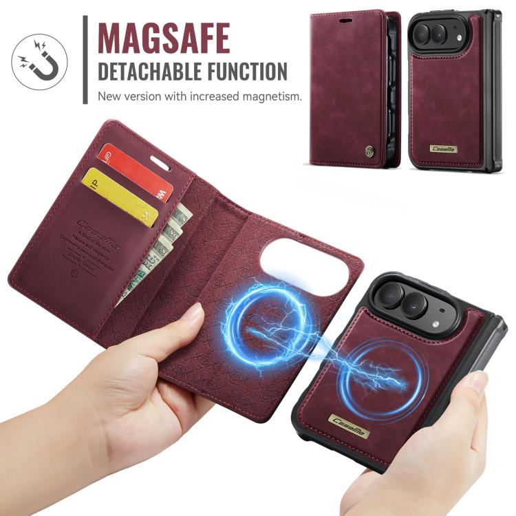 CaseMe C49 MagSafe RFID Blocking Detachable Wallet Leather Phone Case