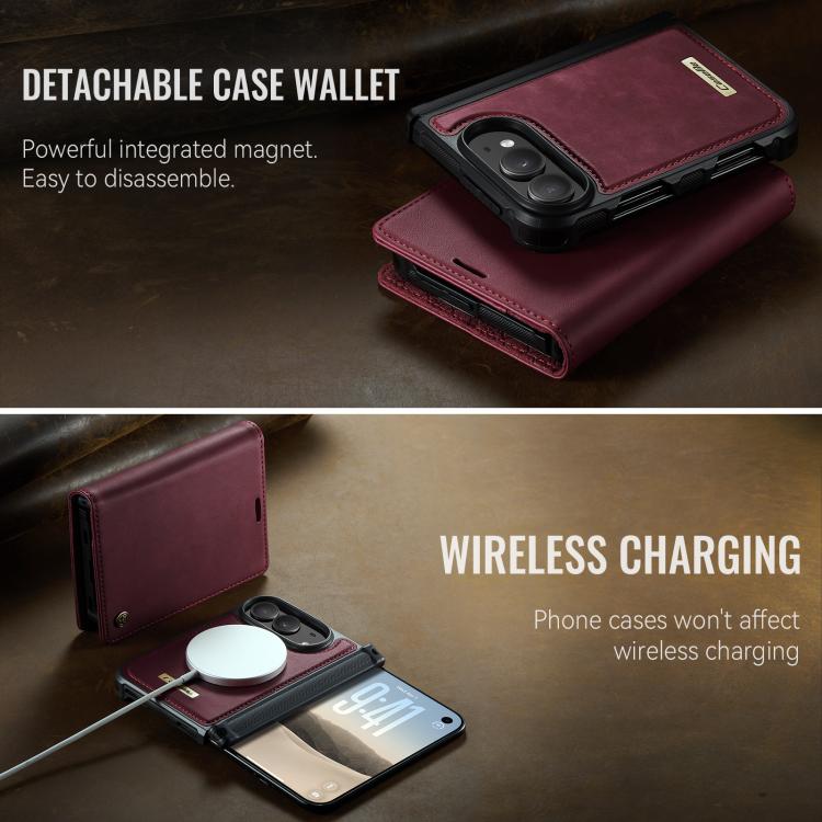 CaseMe C49 MagSafe RFID Blocking Detachable Wallet Leather Phone Case
