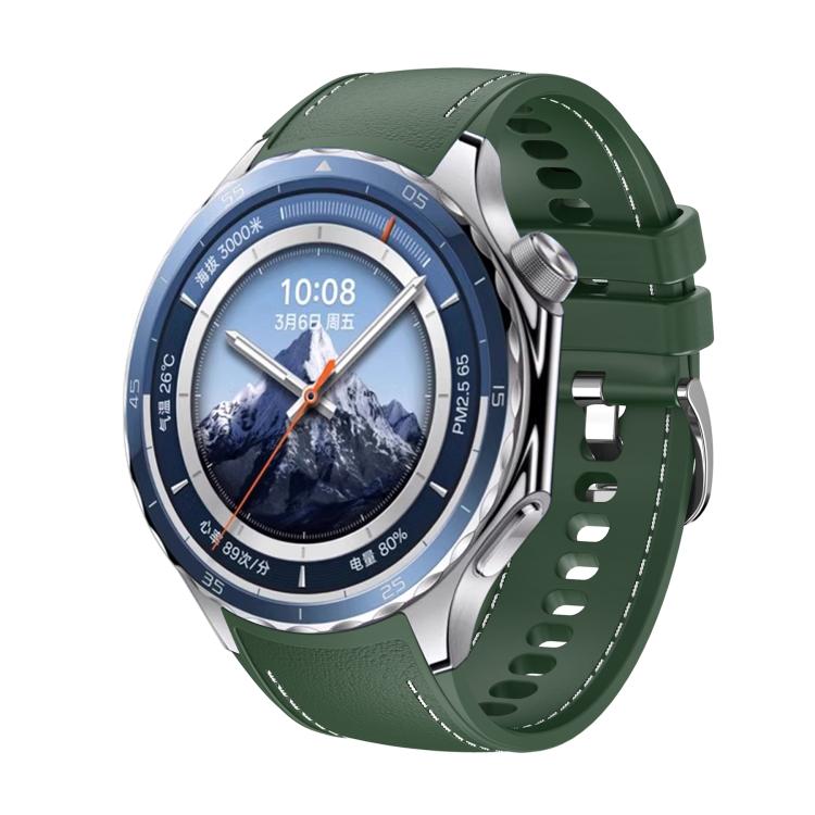 Stitched Silicone Watch Band — Gray