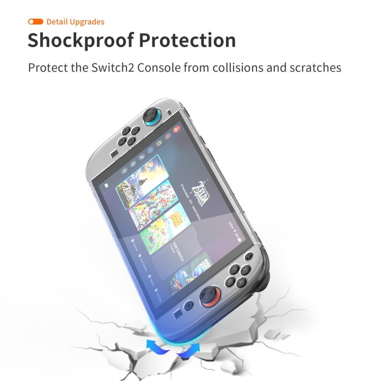 Game Console Split Full Cover Transparent PC Protective Case