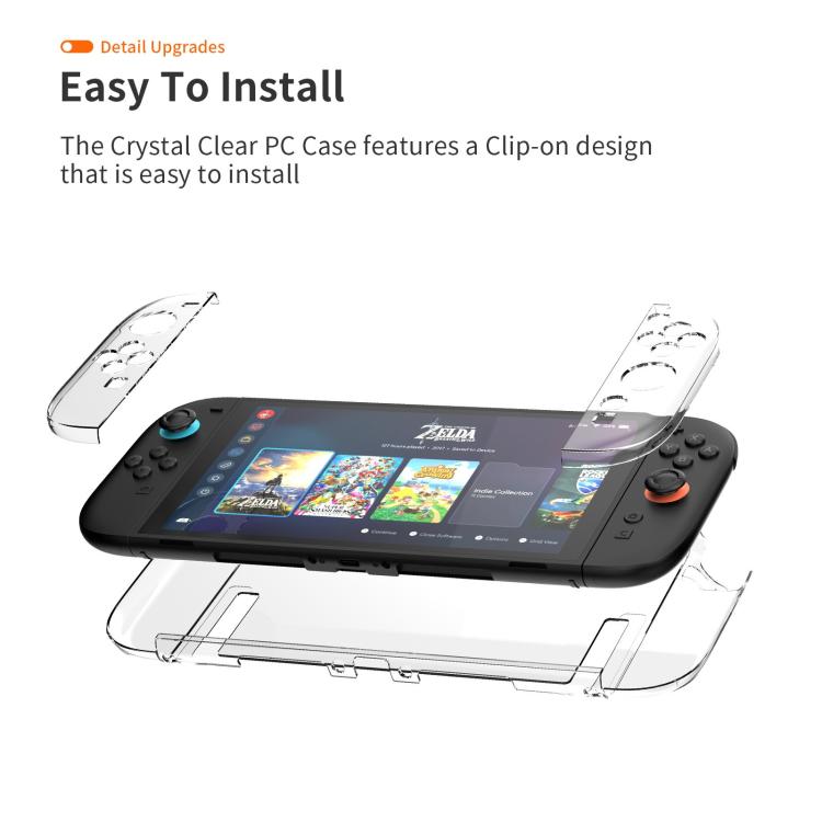 Game Console Split Full Cover Transparent PC Protective Case