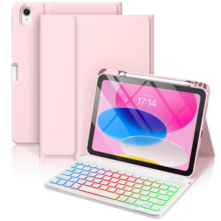 Bluetooth Keyboard Silicone Leather Tablet Case with Pen Slot