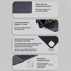 Magnetized Separation Of The Wonderful Control Keyboard Four Corners Of The Drop-Proof PU Protective Case