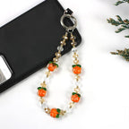 Luminous Persimmon Crystal Phone Chain — view 6