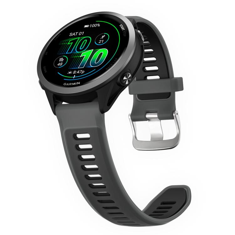 Silver Steel Buckle Translucent Color Silicone Watch Band