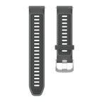 Silver Steel Buckle Translucent Color Silicone Watch Band