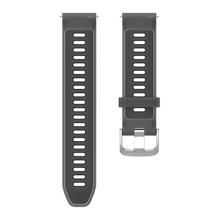 Silver Steel Buckle Translucent Color Silicone Watch Band