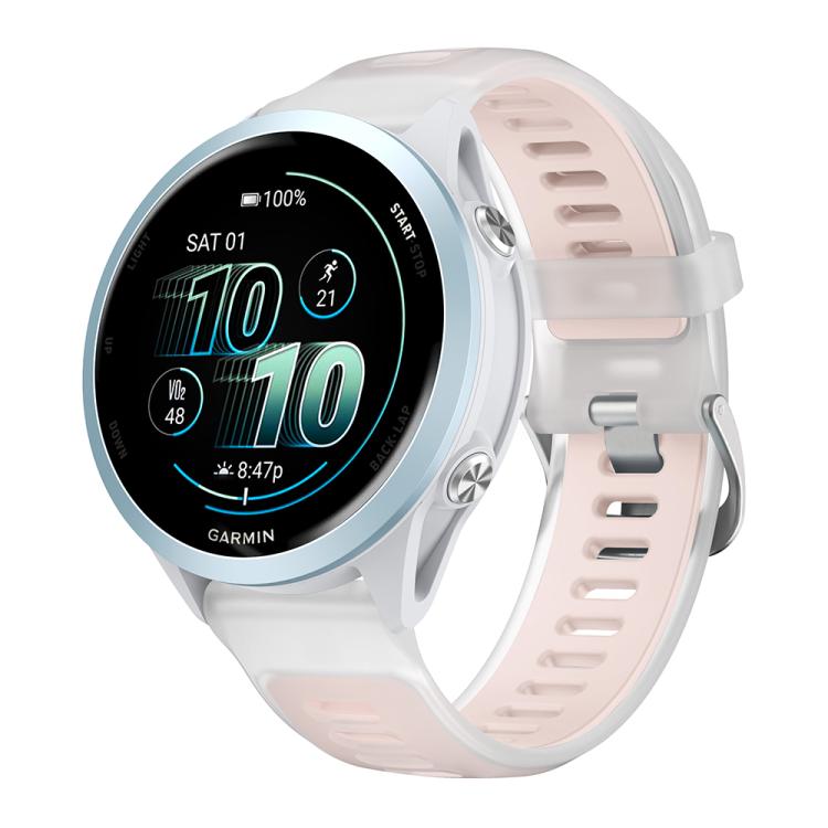 Silver Steel Buckle Translucent Color Silicone Watch Band — view 23