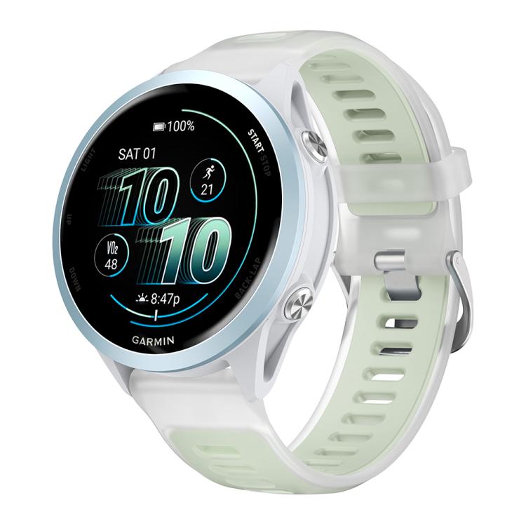 Silver Steel Buckle Translucent Color Silicone Watch Band — view 26