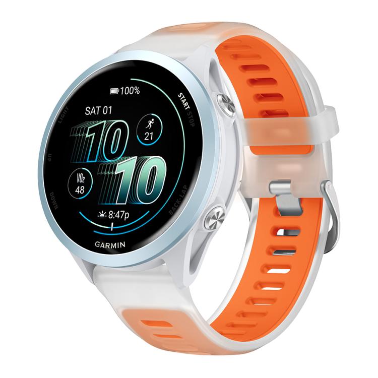 Silver Steel Buckle Translucent Color Silicone Watch Band — view 29