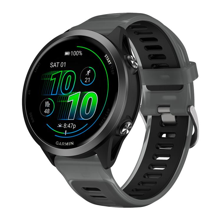 Silver Steel Buckle Translucent Color Silicone Watch Band — Jelly Blue
