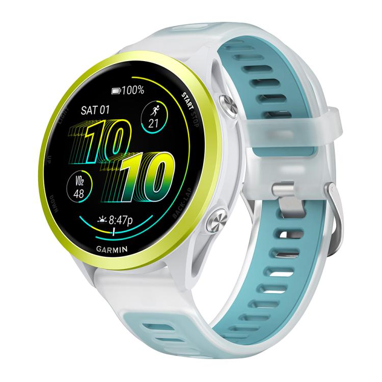 Silver Steel Buckle Translucent Color Silicone Watch Band — Purple
