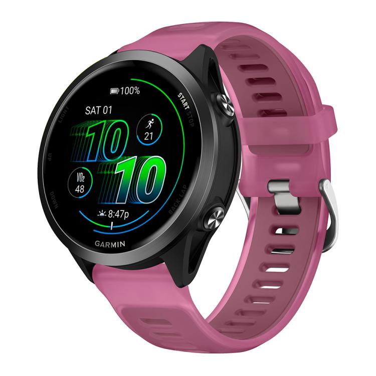 Silver Steel Buckle Translucent Color Silicone Watch Band — view 34